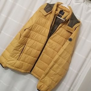 Abercrombie & Fitch yellow puff jacket with hood
